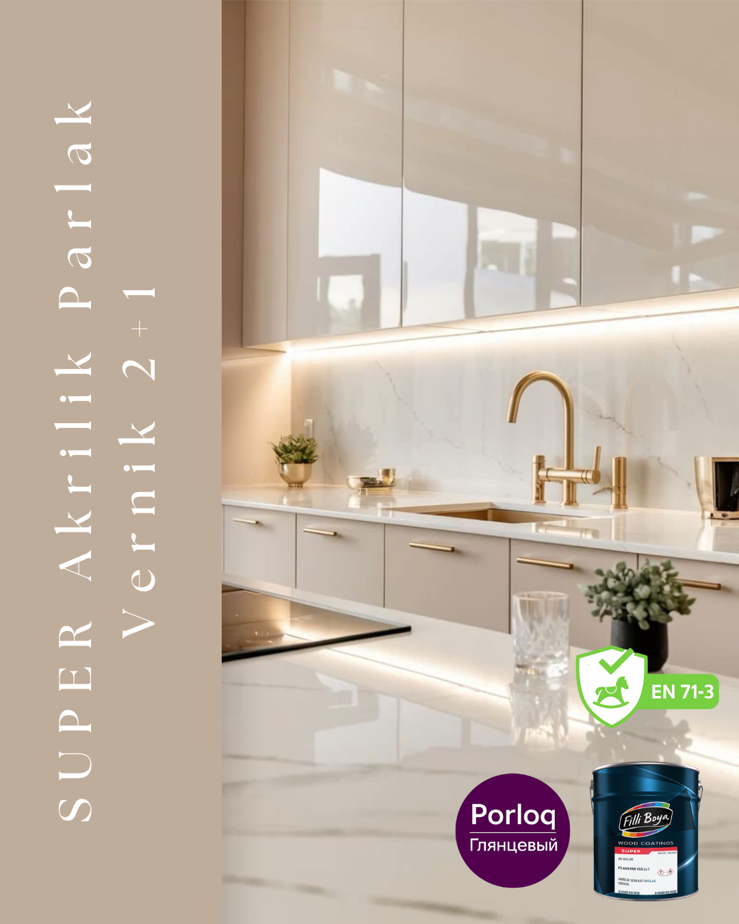 Super Akrilik Parlak Vernik 2+1